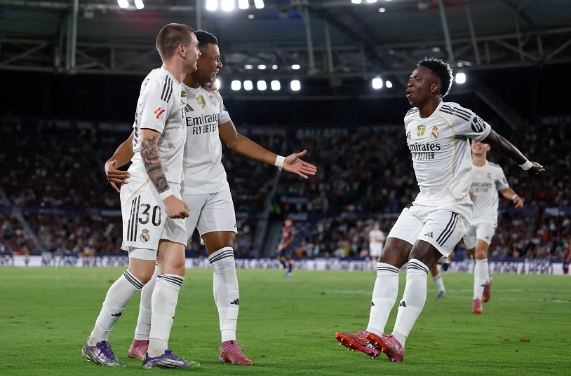 Vinicius, Mastantuono và Mbappe cùng ghi bàn cho Real