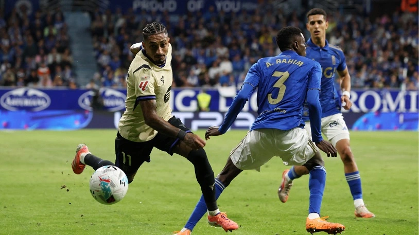 Raphinha và đồng đội ngược dòng thành công trước Real Oviedo